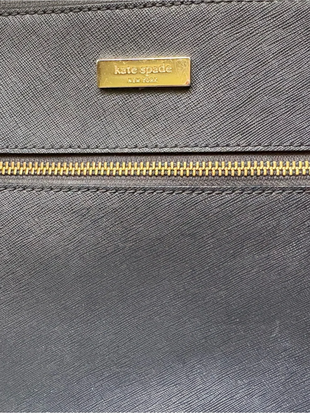 NWOT Kate Spade Black Saffiano Leather Crossbody- Gold Hardware